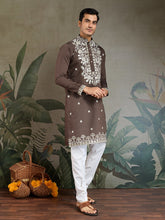 Designer Brown Kurta with Embroidery work